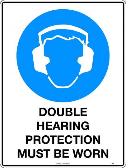 Double Hearing Protection Must Be Worn | Mandatory Signs | USS