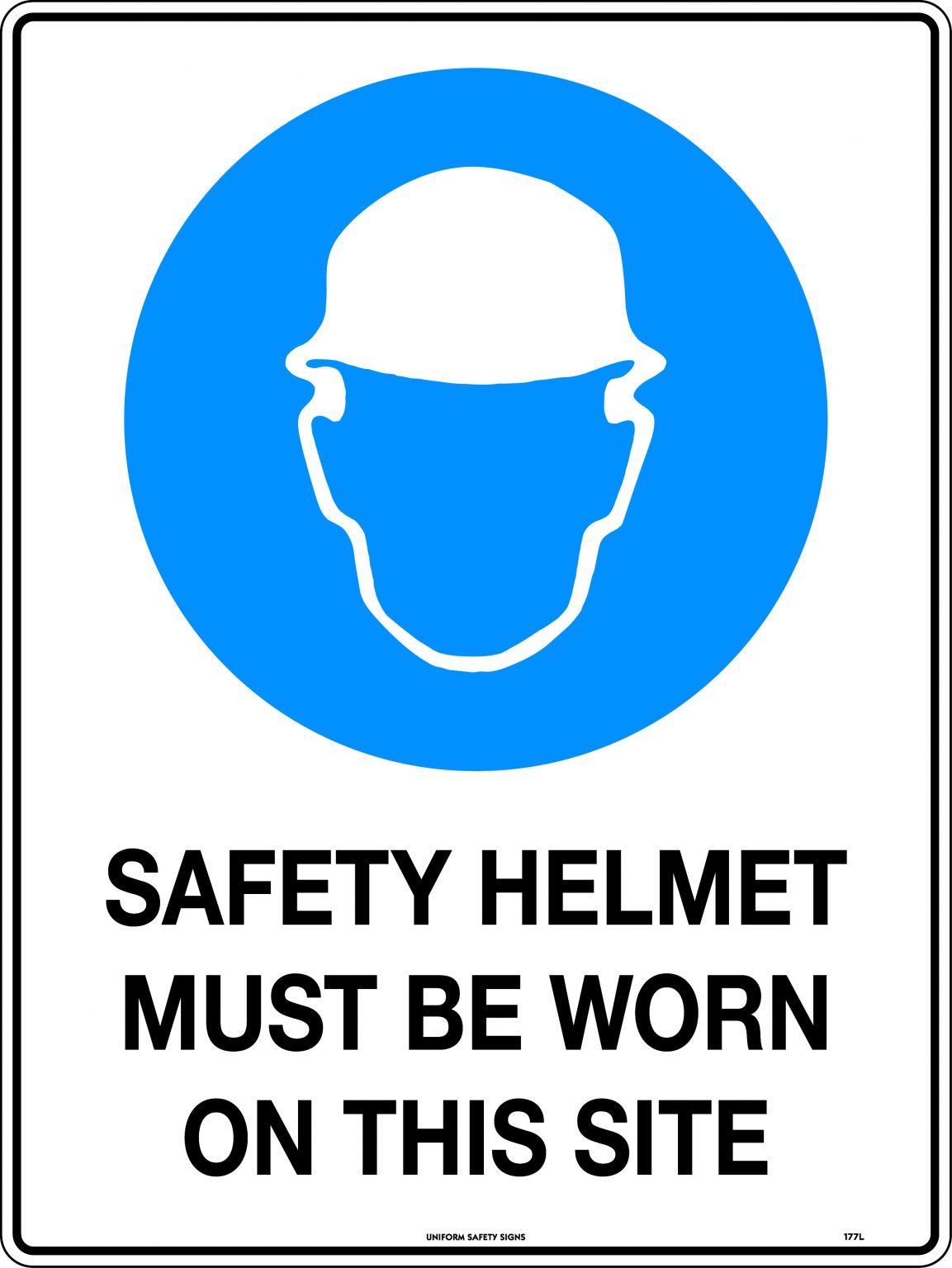 Safety Helmets Must Be Worn On This Site Mandatory Signs Uss 