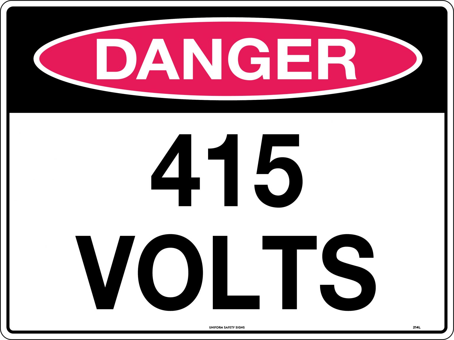 Danger 415 Volts | Danger Signs | USS