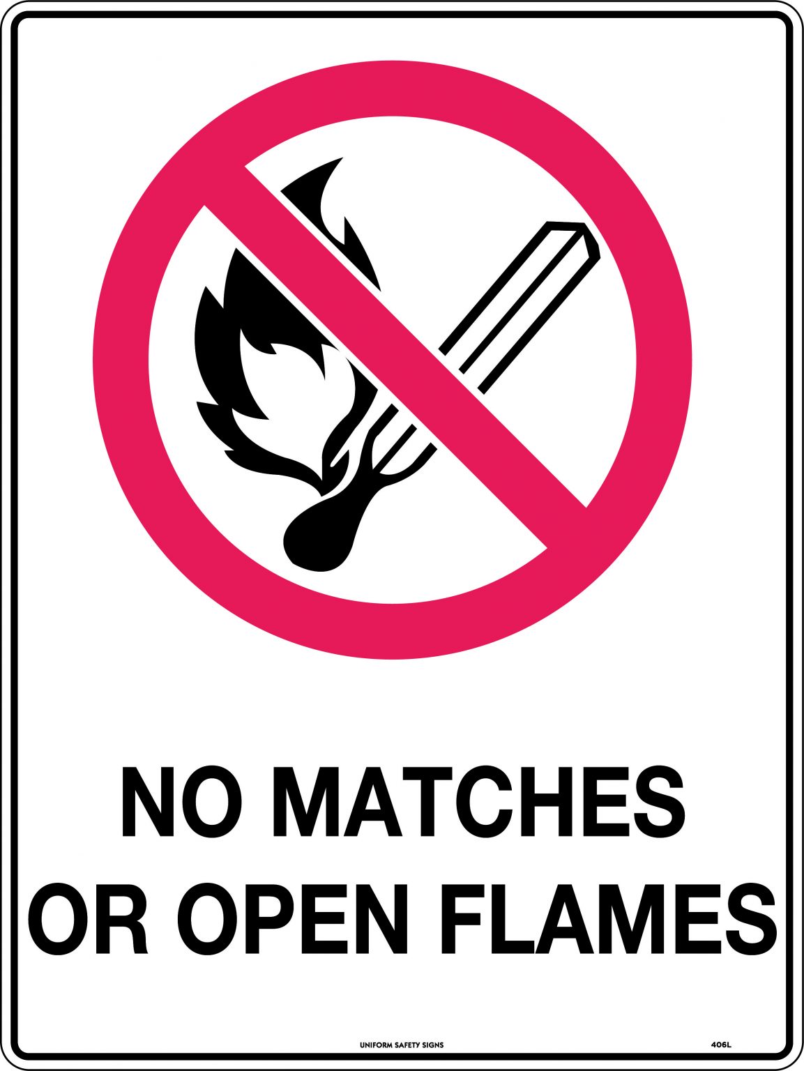 no open flames