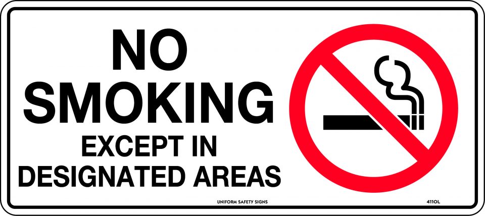 No Smoking Except In Designated Areas | Prohibition | USS