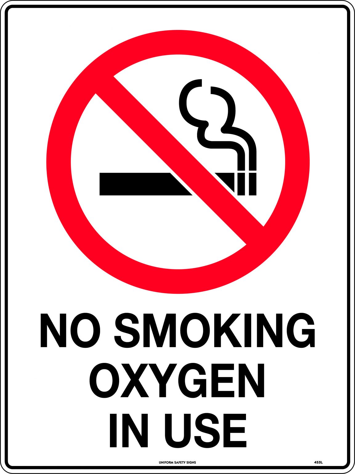 No Smoking Oxygen in Use Prohibition USS
