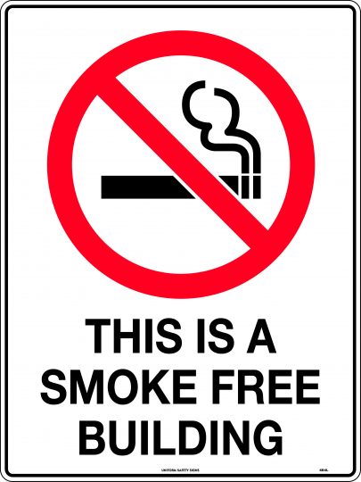 This is a Smoke Free Building | Prohibition | USS