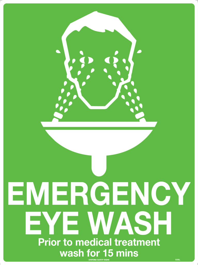 Emergency Eye Wash | First Aid Signs | USS