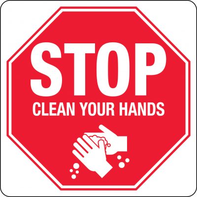 Stop Clean Your Hands Covid-19 | Hygiene Signs | USS