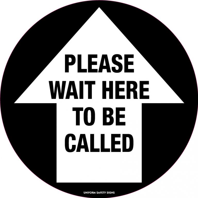 Please Wait Here to be Called Covid-19 | Floor Graphics Signs