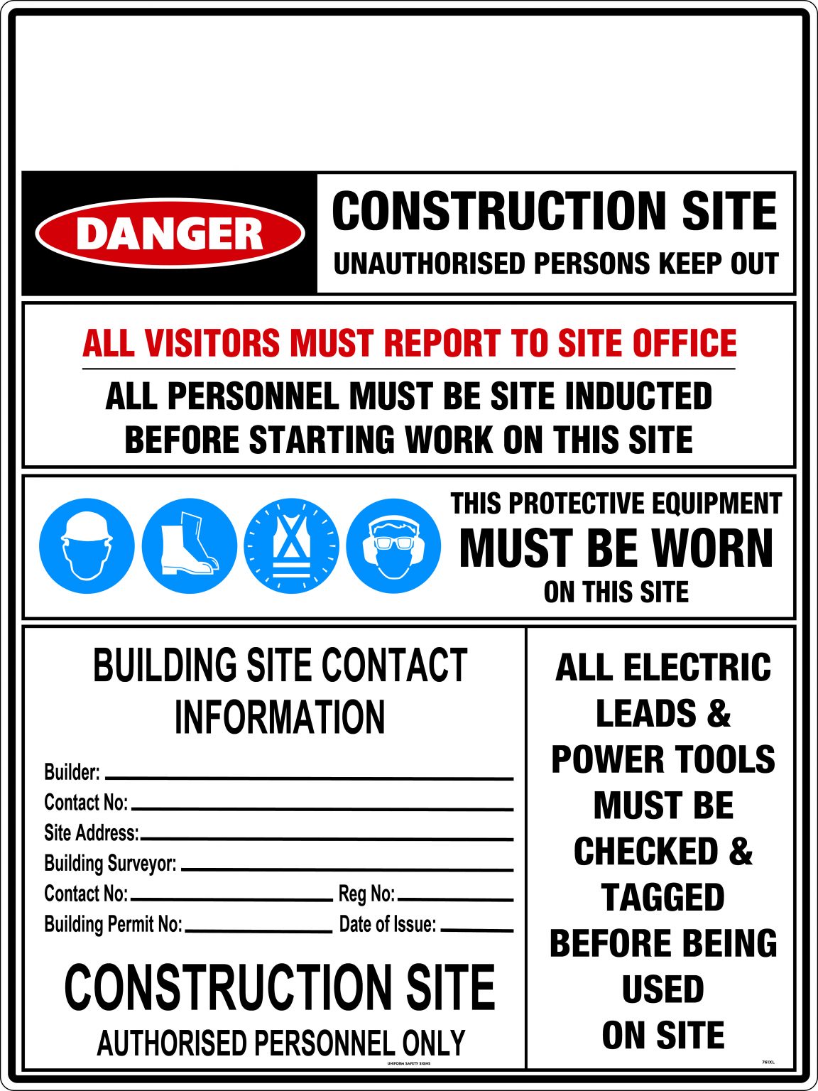 Construction Safety Signage