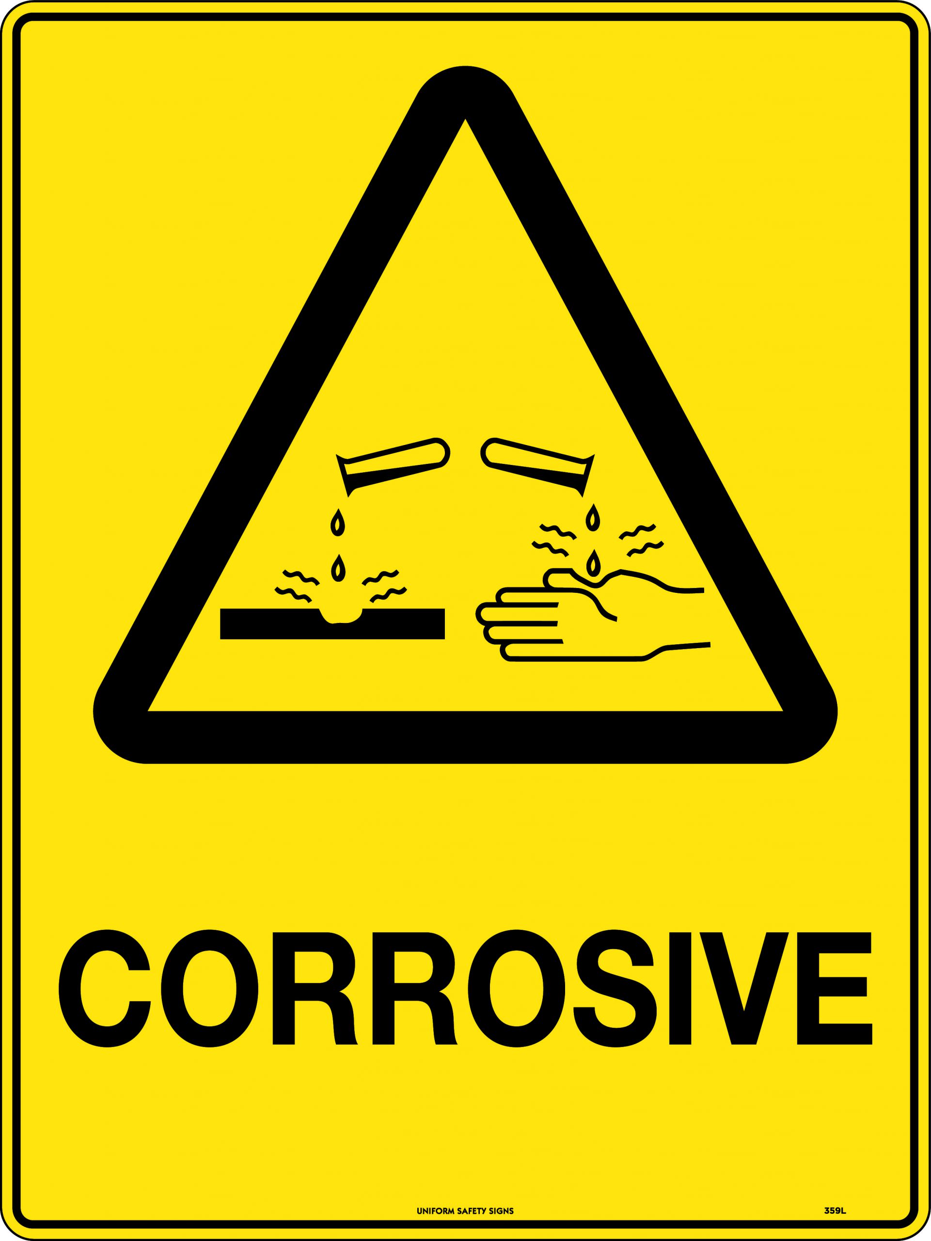 Corrosive Caution Signs USS