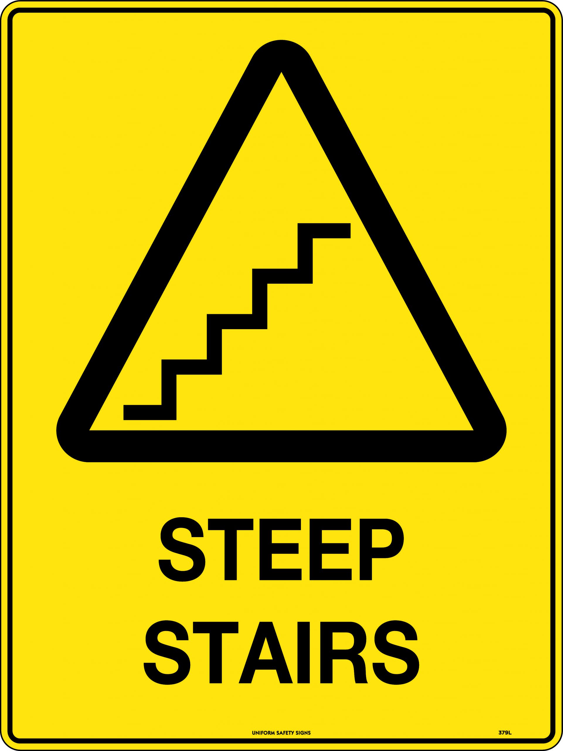 Caution Steep Stairs Caution Signs USS