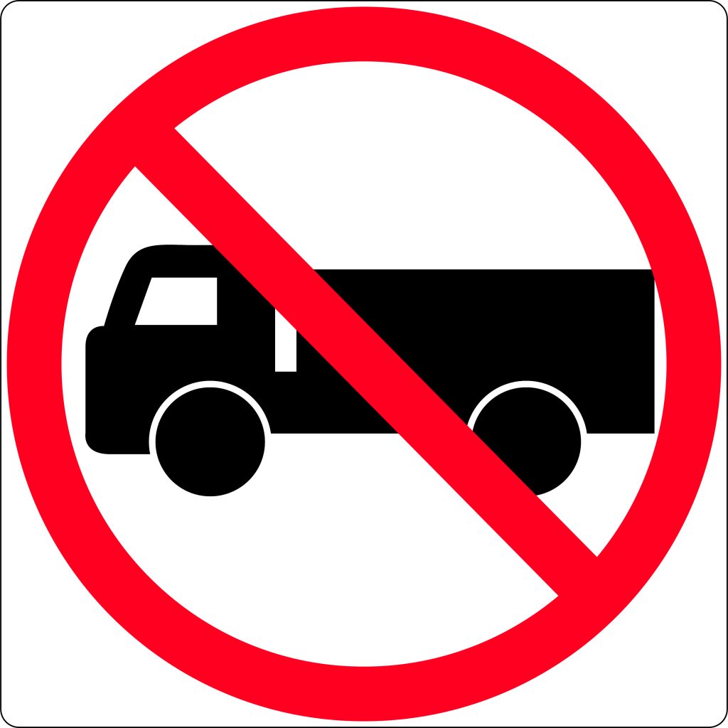 No Trucks Symbol in Roundel | Road Signs | USS