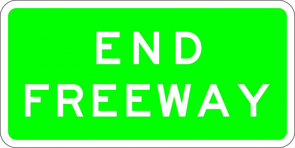 End Freeway | Road Signs | USS