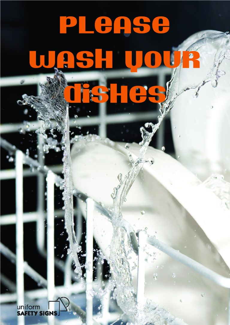 Please Wash Your Dishes | Uniform Safety Signs