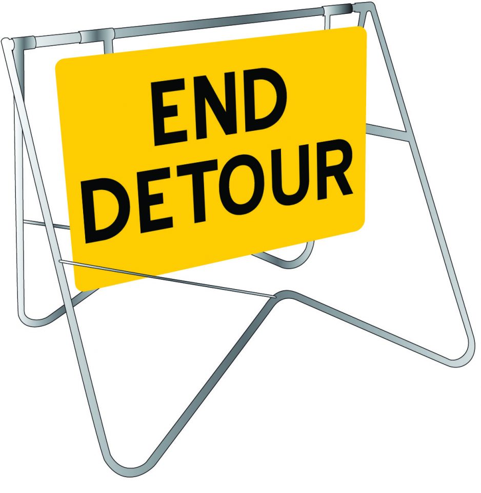 End Detour Safety Sign | Swing Stand Signage | USS