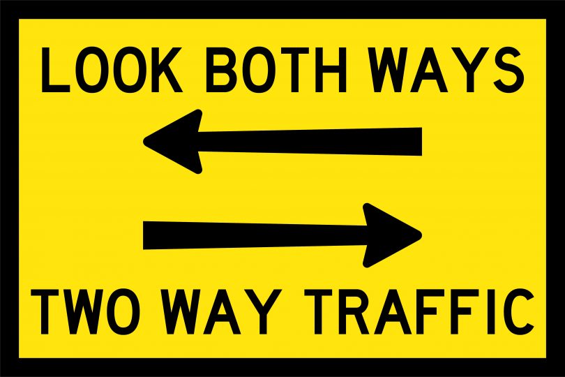 Look Both Ways Two Way Traffic | Boxed Edge | USS