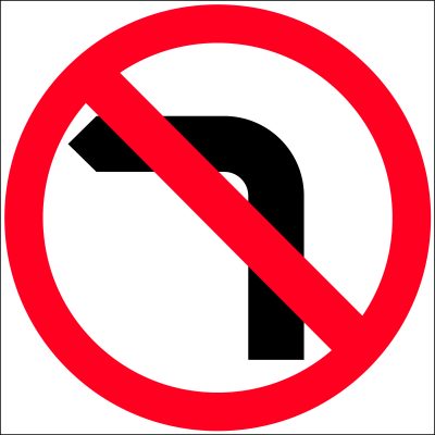 No Left Turn Picto | Multi Message Signs | USS