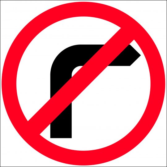 No Right Turn Picto 