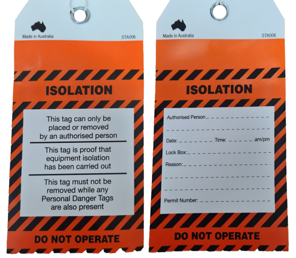 equipment isolation tag do not operate