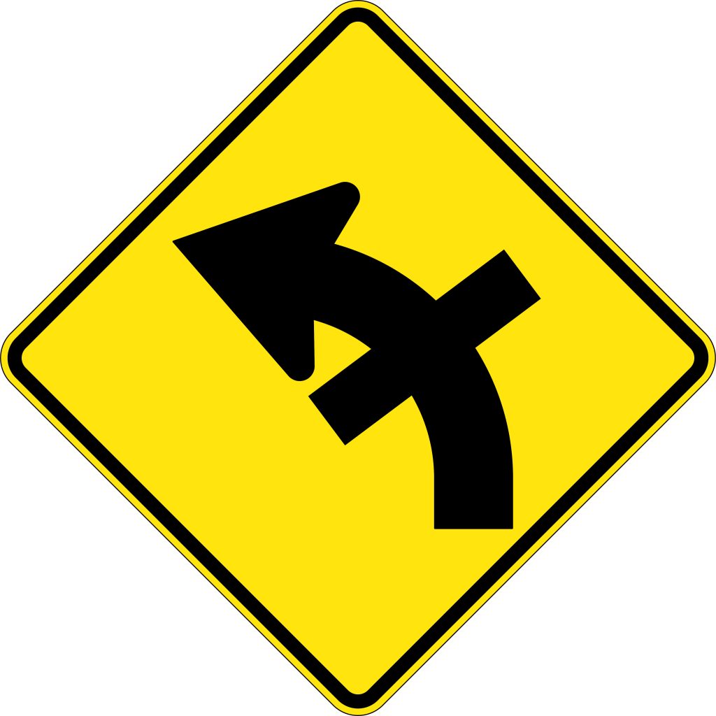 Crossroad On Curve (Left or Right) | Road Signs | USS