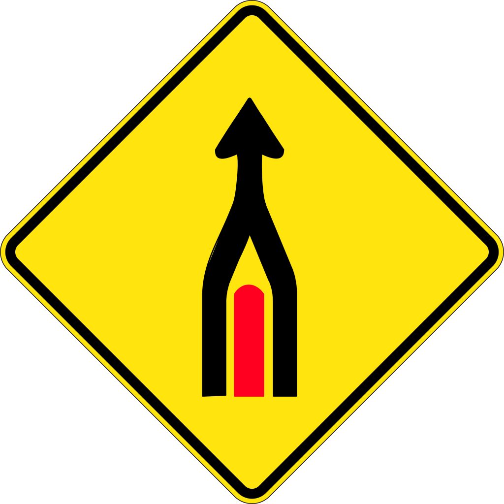 Lanes Merge | Road Signs | USS