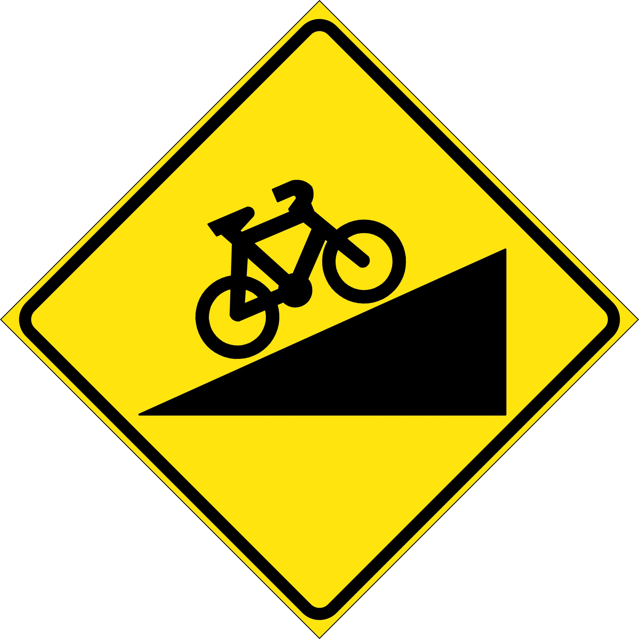 Steep Climb For Bicycles | Road Signs | USS