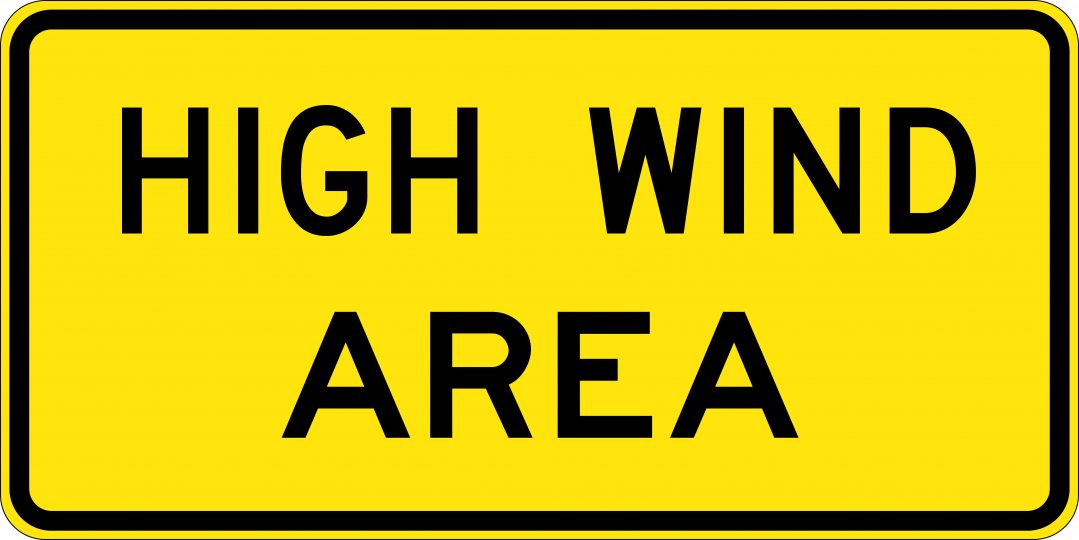 High Wind Area | Road Signs | USS