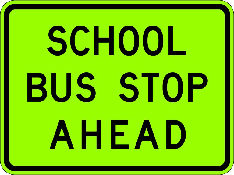 School Bus Stop Ahead Safety Sign | Road Signage | USS