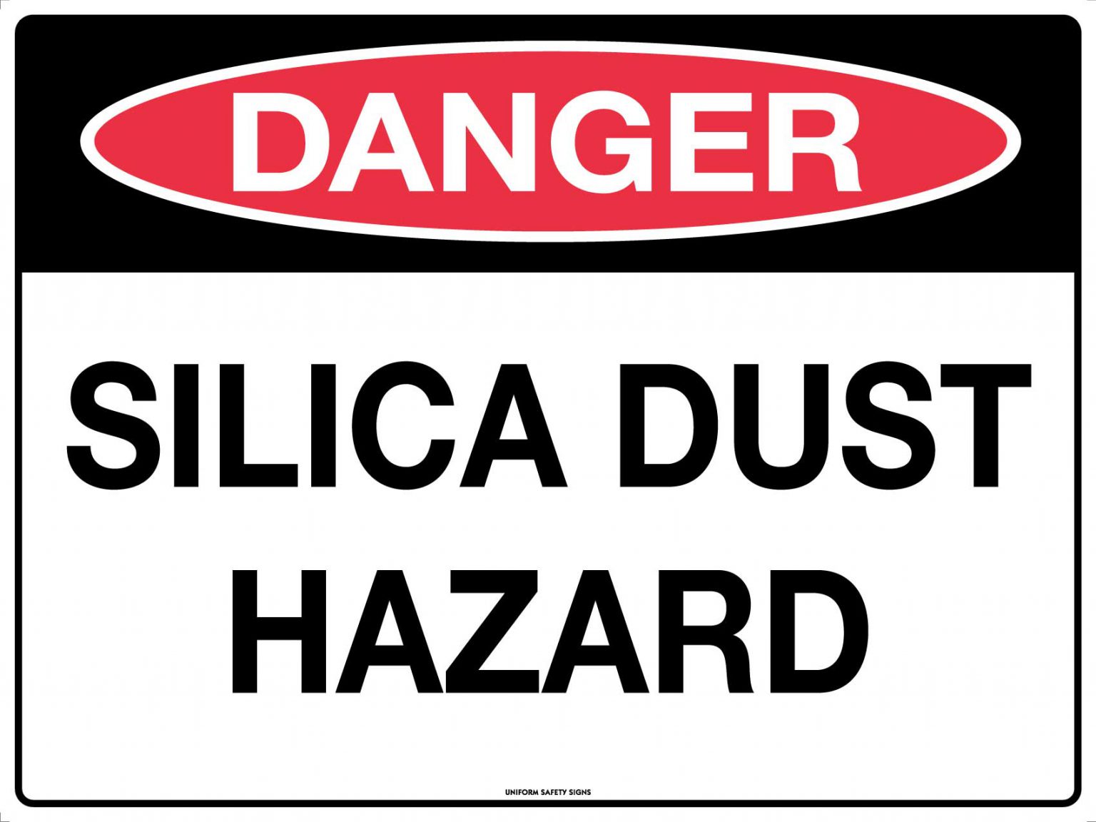 Danger Silica Dust Hazard Asbestos Silica Dust Uss