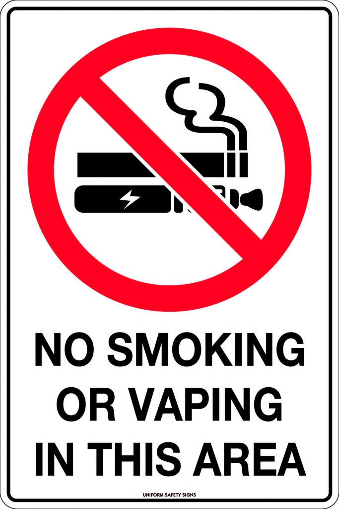 No Smoking or Vaping in This Area | Prohibition | USS